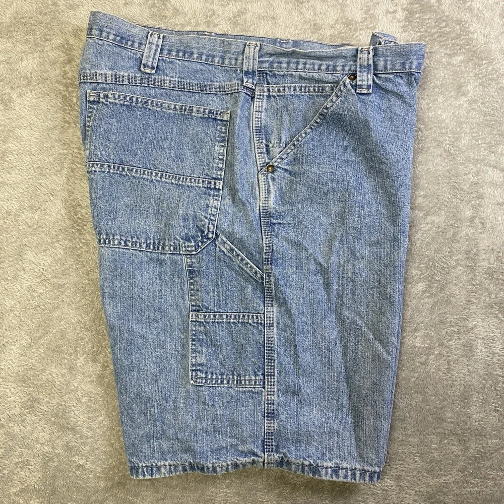 VTG Lee Dungarees Shorts Men Denim 42L Carpenter Work Grunge Baggy Y2K 90s Skate